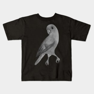 Black and white parrot Kids T-Shirt